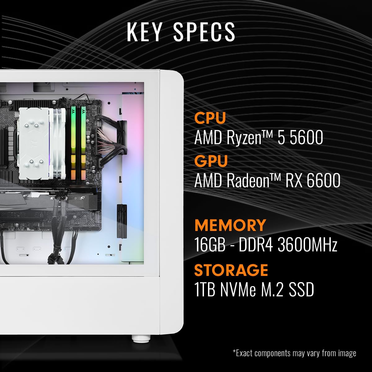 Amazon.com: Thermaltake LCGS Quartz R66 Gaming Desktop (AMD Ryzen